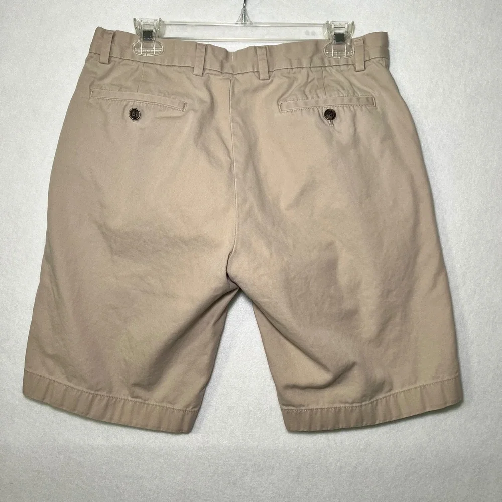 Brooks Brothers Men's Khaki Tan Chino Classic Preppy Old Money Shorts Size 33